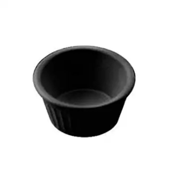 MRF250BL   MRF250BL Fluted Ramekin, Melamine, 2 oz. Capacity, Black, Melamine, Black