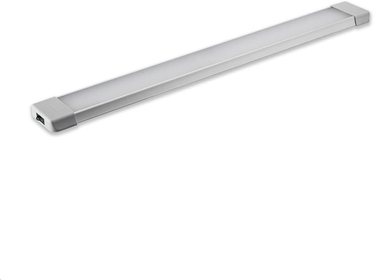 LED Interior Utility Light Fixture 22.4" x 2.6", High Lumen-Output Low Current Draw Energy Efficient, Frosted Lens 6000K Cool-White Even Diffused Beam, On/Off Rocker Switch 12V-24V DC, 1-Pack