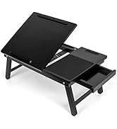 Sofia + Sam Laptop Bed Tray, Work from Home Desk, Bamboo Lap Desk, Folding TV Tray Table, Smartph...