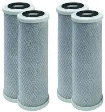 – 4 Pack Carbon Block Water Filter Cartridge Compatible with Flow-Pur 8, WCBCS-975-RV Models – Removes Bad Taste and Odor – Whole House Replacement Filter Cartridge – 10“ x 2.5”