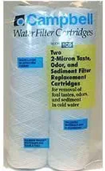 1c9-12 Taste & Odor Filter Cartridge, 2 Micron, 9 3/4", 2 Pack