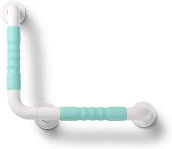 Practical Handrail Sturdy Non Slip Support Handicap Grab Bar, Shower Room Grab Bar Bathroom Handrail L-Type 90 Degree/Old Hospital Toilet Elderly Disabled Safety Bathtub Handle/with Anti-Slip G
