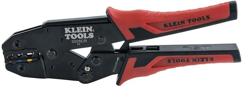 3005CR Wire Crimper Tool, Ratcheting Insulated Terminal Crimper for 10 to 22 AWG Wire