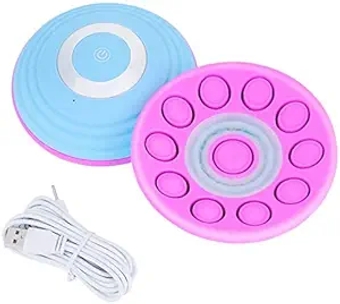 Electric Breast Massager USB Wireless Chest Massage Stimulator Breast Practical Tools for Breast Growth and Anti Sagging (Blue)