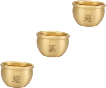 3 Pcs Ashtray Home Accents Decor Outdoor Christmas Decorations Gold Home Decor Gold Decor Incense Bowl Buddah Decoration Brass Bowl Decoration Modern Copper Supplies Storage Office