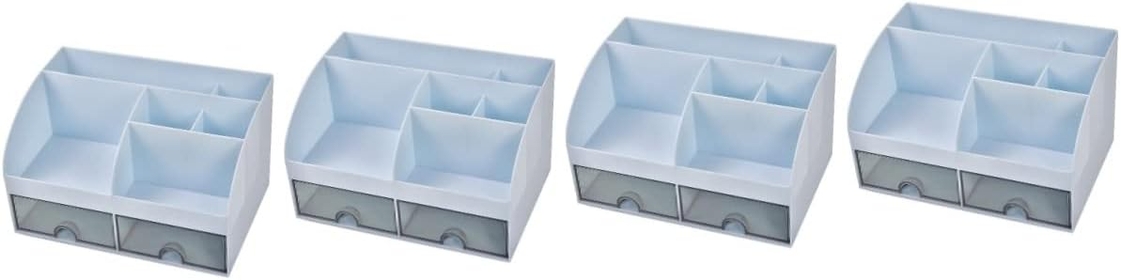 4pcs Drawer Storage Cabinet Plastic Storage Case Kids Makeup Desk for Office Rustic Desktop Storage Makeup Brush Organizer Tabletop Organizer Tape Organizer Pen Container