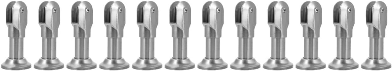 12 Pcs Partition Bracket Feet Restroom Partition Bracket Hardware Bathroom Partition Kickstand an Fittings Fitting Room Accessories for Public Toilet Stainless Steel Support Leg