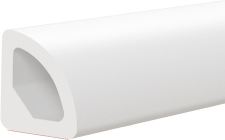 39" Quarter Round Corner Trim Water Strip Dam, Silicone Shower Threshold Water Dam Barrier Stopper Retaining Strip for Countertop, Shower, Bathroom, Self Adhesive Caulk Seal Strip Edge Trim（White）