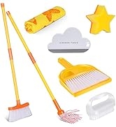 Masthome Kids Cleaning Set, 8 Piece Cleaning Toys Set, Includes Mop, Broom, Brush, Dustpan, Micro...