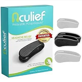 - Award Winning Natural Headache, Migraine, Tension Relief Wearable – Supporting Acupressure Relaxation, Stress Alleviation, Tension Relief and Headache Relief - 2 Pack (Small, Black)