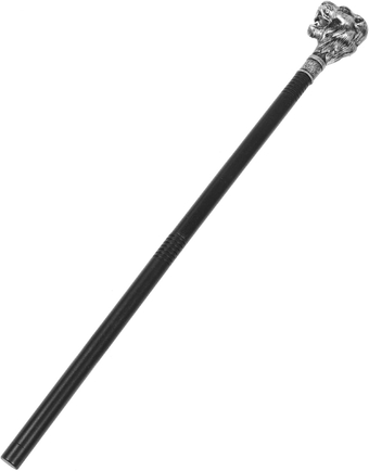 Makeup Toys Halloween Toys Halloween Props Halloween Decorations Halloween Ornaments Halloween Cosplay Cane Prop Lion Head Cane Prop Halloween Cane Apparel Antique Silver Plastic