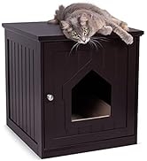 BirdRock Home Decorative Cat House & Side Table - Cat Home Covered Nightstand - Indoor Pet Crate ...