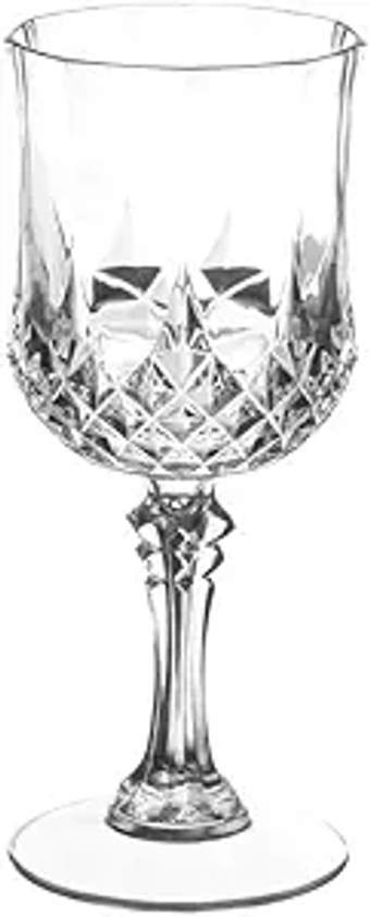 24-Pack Champagne Flutes, 8 Oz Wine Glasses, Plastic Cups Perfect for Outdoor Parties, Wedding Decorations, Picnics, Graduation Decorations, Heavy Duty Bar Glasses (Clear)