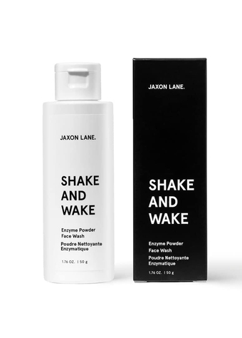 SHAKE AND WAKE Exfoliating Powder Face Wash w/Papaya Enzymes Powder, Aloe Vera, Vitamin C, Vitamin E, Niacinamide Serum, AHA | Anti Aging Deep Pore Cleanser & Acne Face Wash