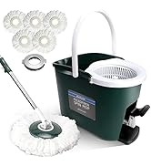 Masthome Spin Mop Bucket Set,360 Spin Mop with Foot Pedal Bucket for Floor Cleaning,Hands-Free Mo...