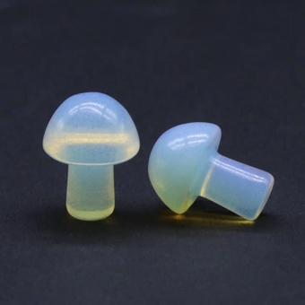 5 Pcs Crystal Mushroom Crystal Agate Stone Bulk Gemstones and Crystals Carved Mushrooms Decor Stone Opal