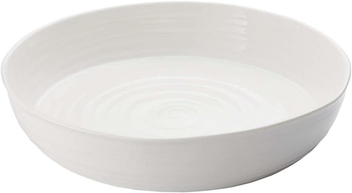 Sophie Conran White Round Roasting Dish | 11 Inch Casserole Baking Dish for Oven | Made from Fine Porcelain | Dishwasher and Microwave Safe