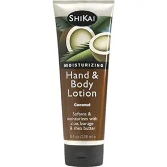 Hand & Body Lotion (Coconut, 8oz) | Daily Moisturizing Skincare for Dry and Cracked Hands | With Aloe Vera & Vitamin E