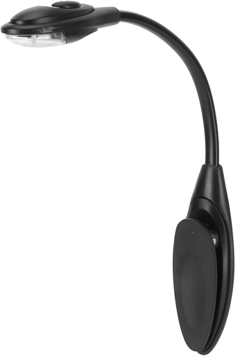 Mini clip-on reading lightTable Light, Clip Lamp High-Brightness LED Lamp Chips Adjustable With Clamp, Mini Lightweight Portable Flexible Book Light For Home Bedroom Study Travel Camping Black