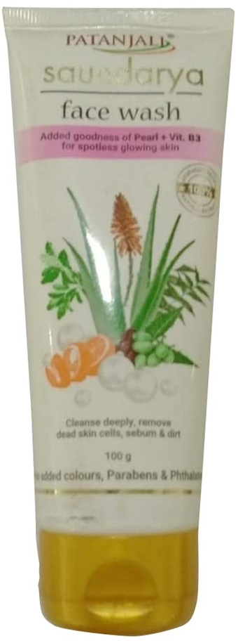 PATANJALI Saundarya Face Wash, 100g (Pack of 3)