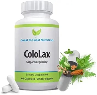 ColoLax Gentle Constipation Relief for Adults - Stool Softener & Colon Cleanse - Support for Regularity, Relief from Gas & Bloating, and Digestive Health - Bowel Movement Supplements - 60 Capsules