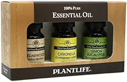 Pest Set 3-Pack (Cedarwood, Lemon Eucalyptus, and Citronella) Aromatherapy Essential Oil Set - No Additives or Fillers - Made in California 10 ml