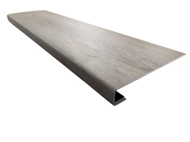 ™ Custom Vinyl Stair Treads and Nosing | Made from Material Right Out of The Box | Waterproof, Scratch Resistant | Easy DIY Install | Slate Oak (36" x 11.5", Square Tread)