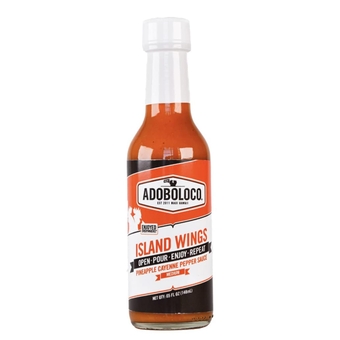 Island Wings Pineapple Cayenne Pepper Sauce By , A Perfect Mild Hot Sauce With Flavors of Fire-Roasted Pineapple, Cayenne Peppers & Honey, Made With All Natural Ingredients, 5 fl oz (1-Pack)