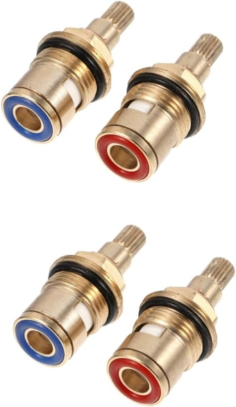 4 Pcs Spool Ceramic+ +faucet Garden Hose Fitting Water Hose Connector Hose Mender End Repair Kitchen Hose Quick Connect Filter Element To Rotate Double Teeth Copper