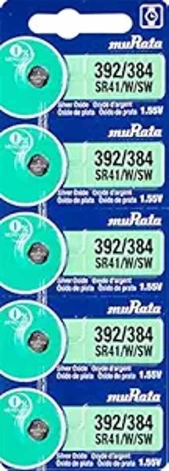 392/384 SR41/W/SW Battery 1.55V Silver Oxide Watch Button Cell (15 Batteries)