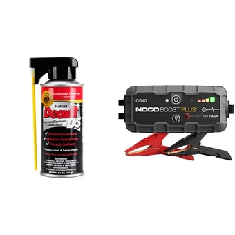 D5S-6 CAIG DeoxIT 5% Spray Contact Cleaner, 5 oz. & OCO Boost Plus GB40 1000 Amp 12-Volt UltraSafe Lithium Jump Starter Box, Portable Power Bank Charger