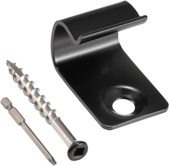 36 Pieces Stainless Steel Hideaway Start Decking Clips for 400 sq. ft. of decking with 40 Pieces Stainless Steel Decking Screws and 1 Driver Bit (Black)