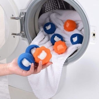 Pet Hair Remover for Laundry, 6 Pcs Hair Removal Balls, Washing Machine Hair Catcher Laundry Ball for Clothing Dog Cat Pet Fur Remover