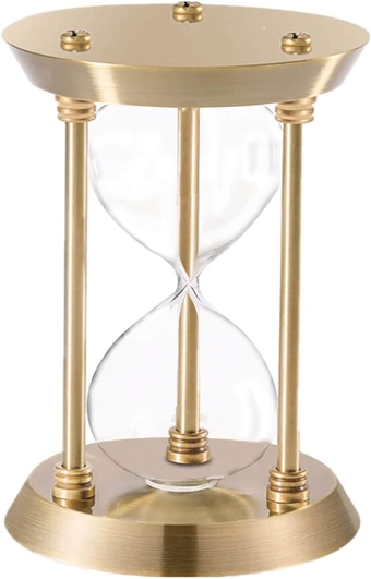 DIY Sand Timer, Brass Empty Hourglass for Wedding Sand Ceremony Fillable, Small Unity Hour Glass Set, Vintage Sand Clock Gold Frame Without Sand, Antigo Reloj De Arena for Home, Desk, Office Décor