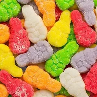 Albanese World's Best Gummi Albunnies Sweet Easter Bunny Candy Pastel Spring Colors Orange, Lemon, Grape, Green Apple, Cherry, & Strawberry-Banana. (1 POUND BAG)