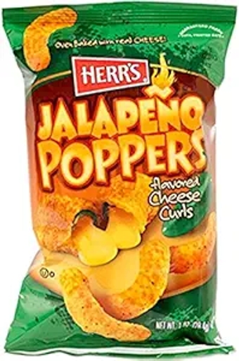 Herr's Jalapeno Poppers (Over Baked with Real Cheese Flavored Cheese Curls) (1 Oz. - 14 Pack!!!!!)