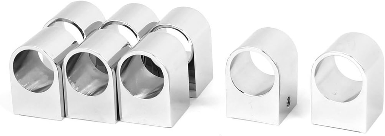 19.5mm Diameter Weatherproofing Metal Wall Mounted Pipe Rod Curtain Clothes Lever Window Insulation Kits Bracket 8pcs
