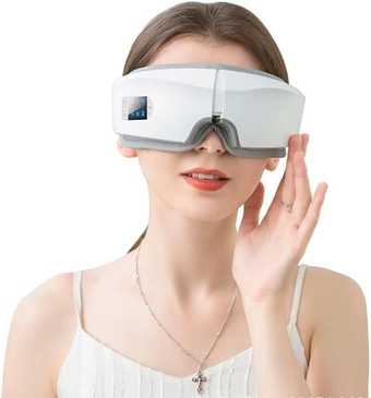 Electric Eye Massager, Foldable Eye Massage Glasses with Heat, Rechargeable, Therapy for Headache, Stress Relief, Relax, Travel, Office, Home, Car, Deep Sleeping