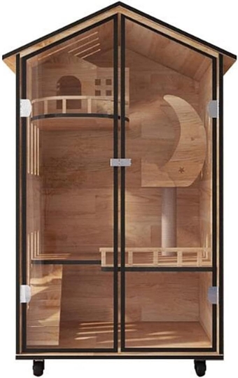 Cat House Cat Villa Home cat Cabinet cat House Double-Layer Super Large Free Space Suitable for Living Room, Office Cat Villa (Size : 01)