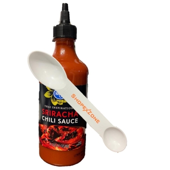 Sriracha Hot Chili Sauce Bundle with  Measuring Spoon 2 in 1 Tbsp Tsp Kroger Thai Inspirations Sriracha Chili Sauce 17 oz