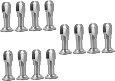 12 pcs Partition Bracket feet an Fittings Hardware Bathroom Partition Foot Fitting Room Accessories for Public Restroom partition feet Kickstand Stainless Steel Support Leg Cut Off