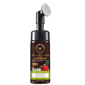 WOW   Apple Cider Vinegar Foam Exfoliating Face Wash & Brush 5.07 oz