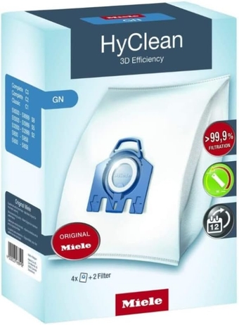 Original AirClean 3D Efficiency GN Vacuum Cleaner Bags Complete C2, Complete C3, Classic C1, S8, S5, and S2 Vacuum Cleaners