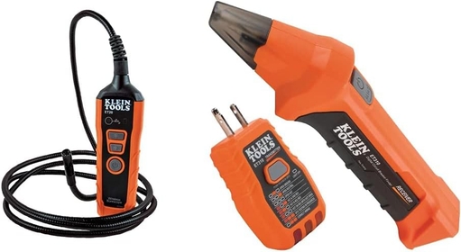 ET20 WiFi Borescope Inspection Camera with Rechargeable Lithium-Ion Battery and On-Board LED Lights & ET310 AC Circuit Breaker Finder with Integrated GFCI Outlet Tester