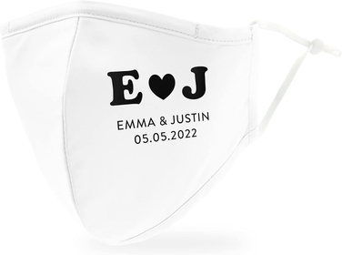 Custom Personalized Adult 3-Ply Washable Cloth Face Mask Reusable and Adjustable