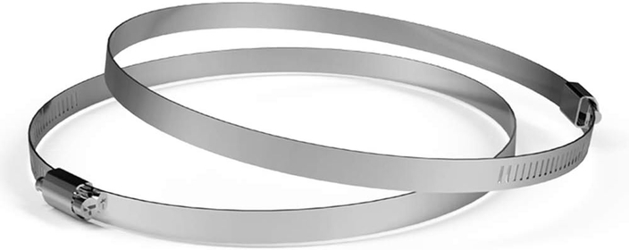 Stainless Steel Duct Clamps, 8-Inch (Pack of 2) for Ducting, Heating, Cooling, Exhaust, Ventilation