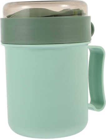 1pc Cereal Cup Breakfast Cup Soup Bowls with Lids Meal Container Milk Cup Soup Mugs with Handles Glass Containers with Lids Snack Containers for Pp Saucepan Student Multifunction