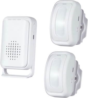 Motion Sensor Alarm Entry Alert Vistor Doorbell Home Security Door Chime Kit Welcome Buzzer Monitor for Home Store Office Business, Caregiver Reminder for Elderly - LED Indicators & Vibration