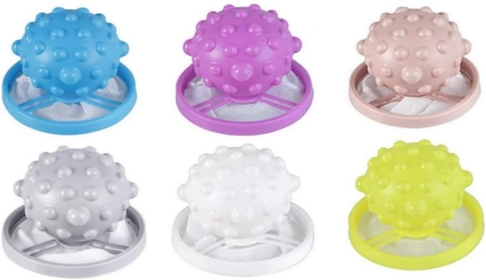 Laundry ball6 pcs Washing Machine Hair Filter Cleaning Mesh Bag Pet Hair Lint Mesh Remover Washing Machine Lint Catcher
