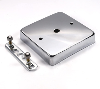2Pcs Square Ceiling Light Plate Kit Base Chassis Disc with Screw Pendant Accessories Hardware for Home Improvement Pendant Lights Hanging Style Lighting Fixtures Chrome Tone 3.94x0.79inch